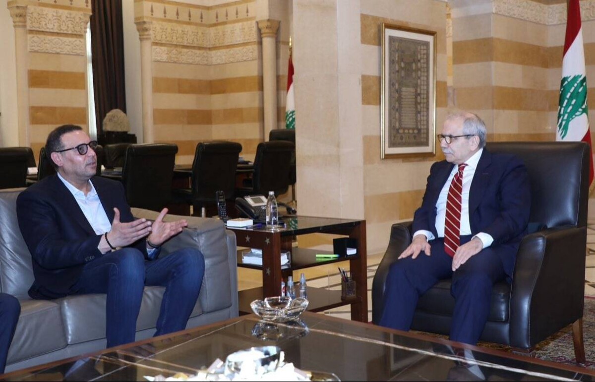 Lebanese PM Meets Hannibal Kadhafi
