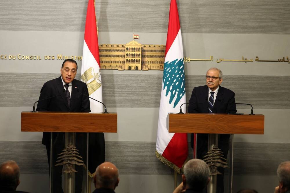 Lebanese President Praises Egypt's Role, Meets with PM